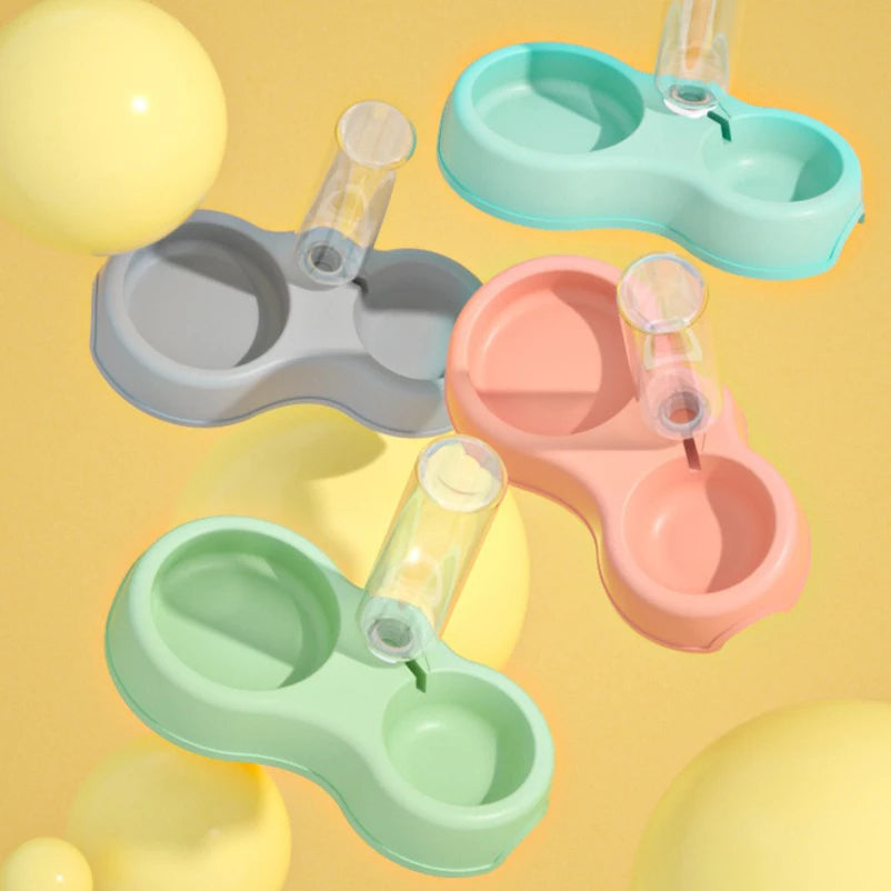 Double Pet Feeder Bowl